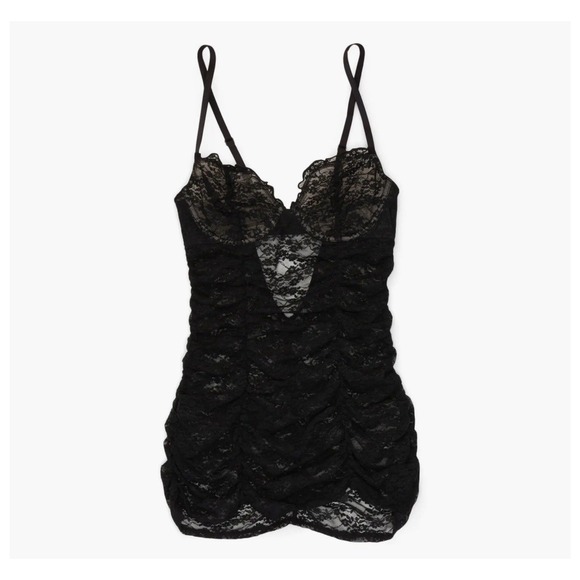 Adore Me Women's Black Size 2x Chisme Lingerie Dress Cheyenne Body Con Babydoll - Picture 4 of 5